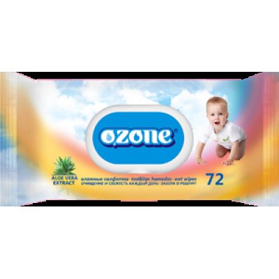 Салфетка влажн (72шт) Ozone Клапан Алое Вера (24уп/п)