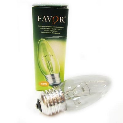 Лампа накаливания ДС 230-60 Е14 Favor (100шт/пак)