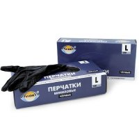 Перчатка винил.неопудр "Авиора" (L) (100шт/уп)(10уп/п)