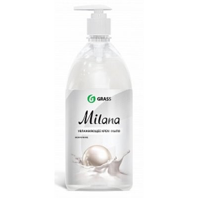 Жидкое крем-мыло "Milana" жемчужное с дозатором 1000мл. (6шт/пак)