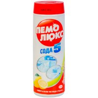 Средство чистящее Пемолюкс "Сода 5. Лимон", порошок, 480г Средство чистящее Пемолюкс "Сода 5. Лимон", порошок, 480г