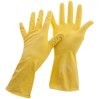 Перчатки резиновые хозяйственные OfficeClean Универсальные, р.XL, желтые,(240уп/пак)