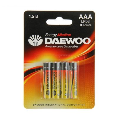 Элемент питания DAEWOO AAА/LR03 B2 (2шт/уп)(10уп/п)