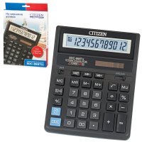 Калькулятор настольный Citizen SDC-888TII, 12 разр., двойное питание, 158*203*31мм, черный Калькулятор настольный Citizen SDC-888TII, 12 разр., двойное питание, 158*203*31мм, черный