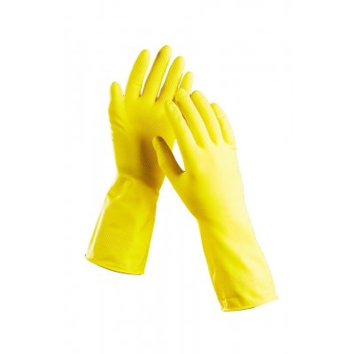 Перчатки резиновые хозяйственные OfficeClean Универсальные, р.М, желтые,(240уп/пак)
