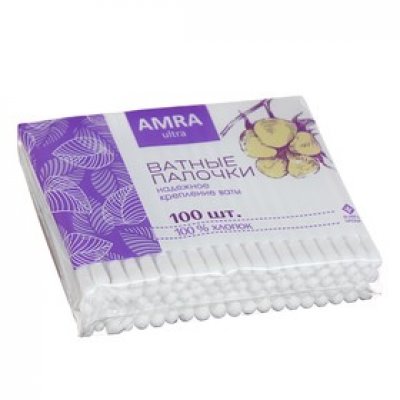 Ватные палочки АМRА (100шт/п) (52уп/пак)
