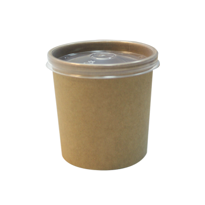 ДоЭко картонная емкость с крышкой под суп каши мороженое ECO SOUP ECONOM 26C 760мл