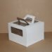 Коробка для торта 260x260x200 с окном, с ручками (50шт/пак)
