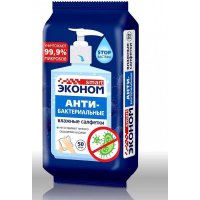 Салфетки влажные Смарт Эконом 50шт Антибактер. с изопроп спиртом (28шт/пак) Салфетки влажные Смарт Эконом 50шт Антибактер. с изопроп спиртом (28шт/пак)