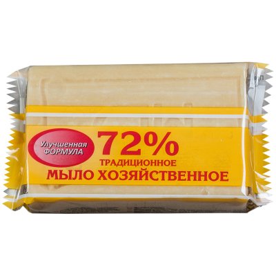 Мыло хозяйственное 72% Меридиан "Традиционное", 150г, флоу-пак(66шт/пак)