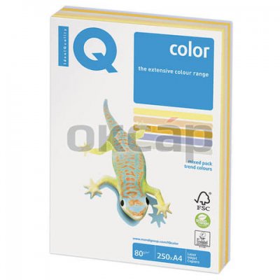 Бумага для печати IQ COLOR MIX INTENSIVE, 5 цветов, 250 листов 