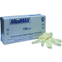 Перчатки латекс опудр MiniMax(L)(20шт/упак)