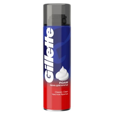 Пена для бритья Classic Clean (чистое бритье) 200мл GILLETTE