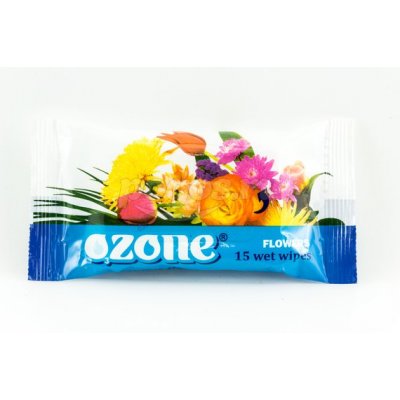 Салфетка влажная (15шт)  Ozone Дисконт Цветы (132уп/п)
