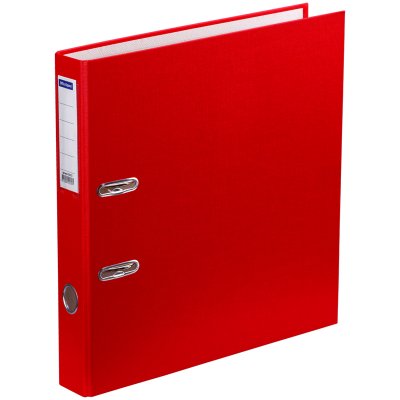 Папка-регистратор OfficeSpace, 50мм, бумвинил, с карманом на корешке, красная