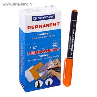 Маркер перманентный Centropen "2846" оранжевый, пулевидный, 1мм