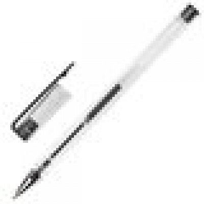 Ручка гелевая STAFF "Basic" GP-789, ЧЕРНАЯ, корпус прозрачный, хромированные детали, узел 0,5 мм, 14